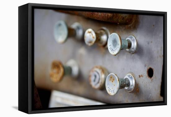 Pull Knobs - Choke And Throttle With Shallow Depth Of Field-leaf-Framed Premier Image Canvas