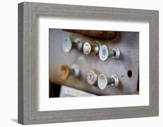 Pull Knobs - Choke And Throttle With Shallow Depth Of Field-leaf-Framed Photographic Print