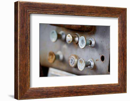 Pull Knobs - Choke And Throttle With Shallow Depth Of Field-leaf-Framed Photographic Print