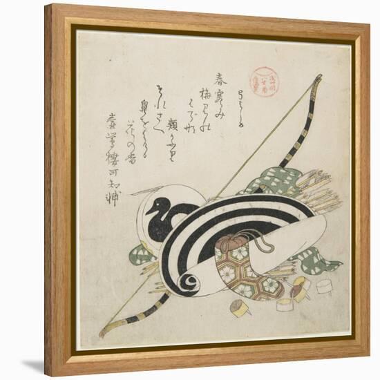 Pulling a Bow, C. 1815-Kubo Shunman-Framed Premier Image Canvas