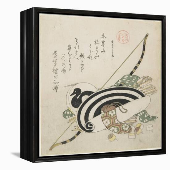 Pulling a Bow, C. 1815-Kubo Shunman-Framed Premier Image Canvas