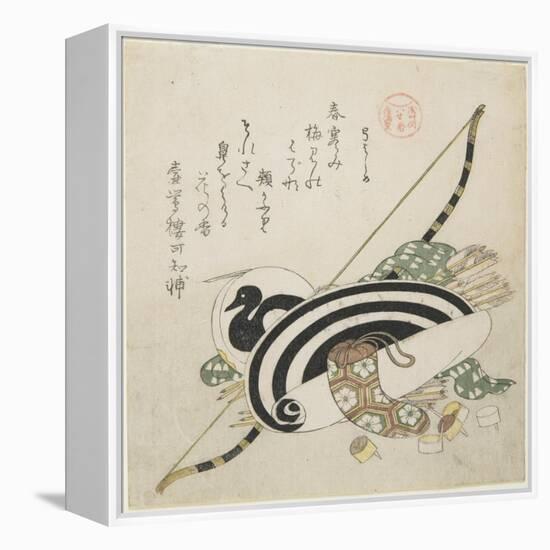 Pulling a Bow, C. 1815-Kubo Shunman-Framed Premier Image Canvas