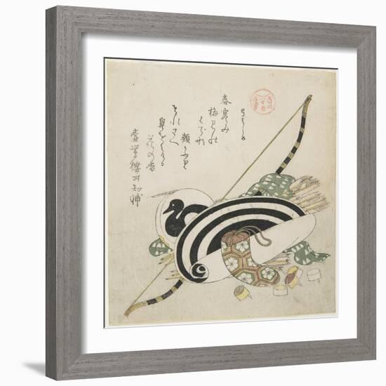 Pulling a Bow, C. 1815-Kubo Shunman-Framed Giclee Print