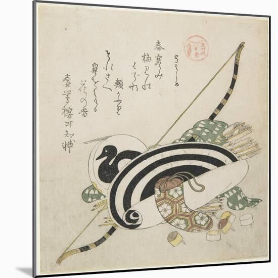 Pulling a Bow, C. 1815-Kubo Shunman-Mounted Giclee Print
