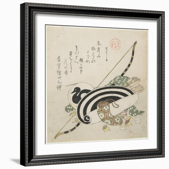 Pulling a Bow, C. 1815-Kubo Shunman-Framed Giclee Print