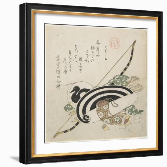 Pulling a Bow, C. 1815-Kubo Shunman-Framed Giclee Print