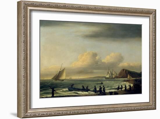 Pulling in the Nets, Teignmouth-Thomas Luny-Framed Giclee Print