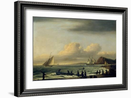 Pulling in the Nets, Teignmouth-Thomas Luny-Framed Giclee Print