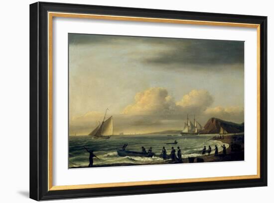 Pulling in the Nets, Teignmouth-Thomas Luny-Framed Giclee Print