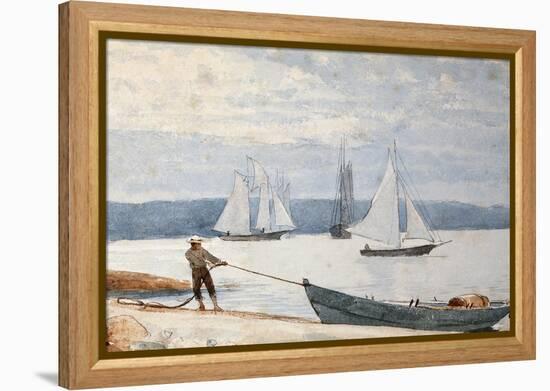 Pulling the Dory-Winslow Homer-Framed Premier Image Canvas