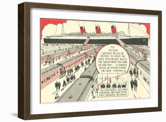 Pullman Sleepers vs. Queen Mary-null-Framed Art Print