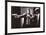 Pulp Fiction –  Duo with Guns (Jackson and Travolta) B & W Movie Poster-null-Framed Art Print