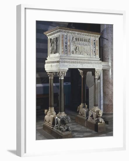 Pulpit, Cathedral of the Assumption Blessed Virgin, Volterra, Tuscany, Italy, 12th-16th Century-null-Framed Giclee Print