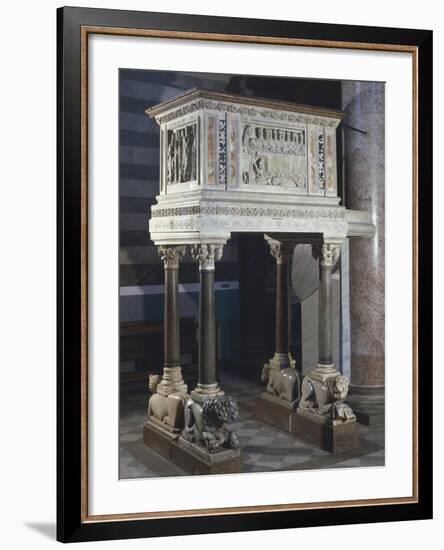 Pulpit, Cathedral of the Assumption Blessed Virgin, Volterra, Tuscany, Italy, 12th-16th Century-null-Framed Giclee Print