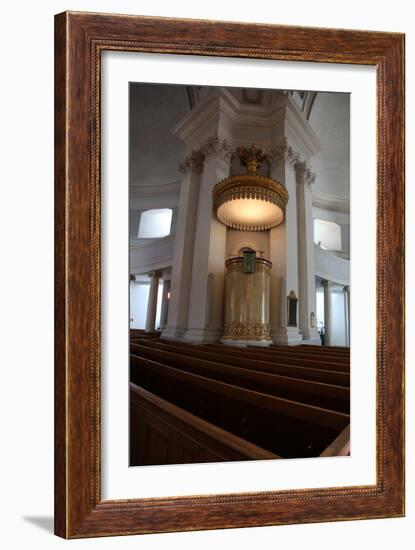 Pulpit, Lutheran Cathedral, Helsinki, Finland, 2011-Sheldon Marshall-Framed Photographic Print