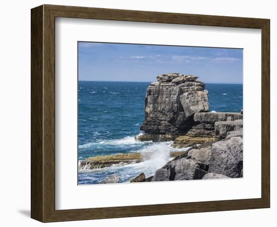 Pulpit Rock Coastal Feature at Portland Bill, Isle of Portland, Jurassic Coast-Roy Rainford-Framed Photographic Print