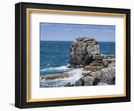 Pulpit Rock Coastal Feature at Portland Bill, Isle of Portland, Jurassic Coast-Roy Rainford-Framed Photographic Print