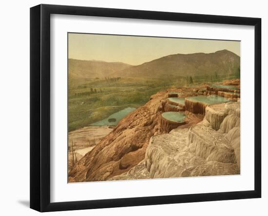 Pulpit Terraces from above, Yellowstone National Park, c.1898-American Photographer-Framed Giclee Print
