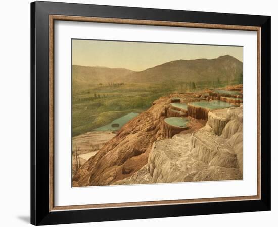 Pulpit Terraces from above, Yellowstone National Park, c.1898-American Photographer-Framed Giclee Print