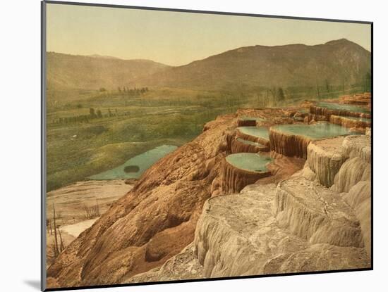 Pulpit Terraces from above, Yellowstone National Park, c.1898-American Photographer-Mounted Giclee Print