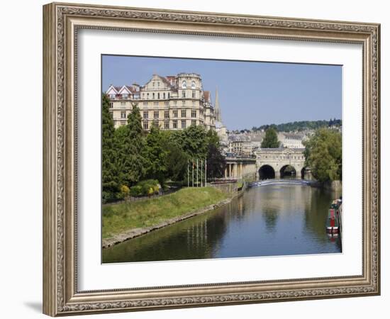 Pulteney Bridge and River Avon, Bath, UNESCO World Heritage Site, Avon, England, UK, Europe-Jeremy Lightfoot-Framed Photographic Print