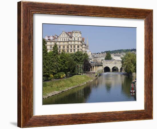 Pulteney Bridge and River Avon, Bath, UNESCO World Heritage Site, Avon, England, UK, Europe-Jeremy Lightfoot-Framed Photographic Print