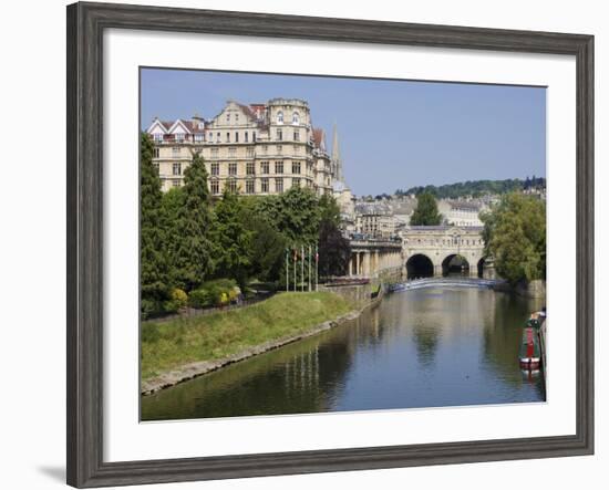 Pulteney Bridge and River Avon, Bath, UNESCO World Heritage Site, Avon, England, UK, Europe-Jeremy Lightfoot-Framed Photographic Print