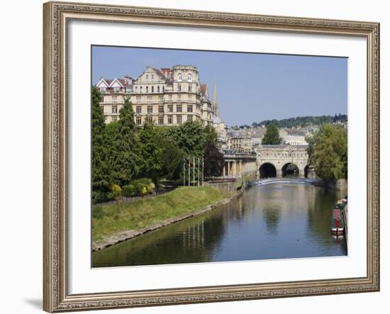 Pulteney Bridge and River Avon, Bath, UNESCO World Heritage Site, Avon, England, UK, Europe-Jeremy Lightfoot-Framed Photographic Print