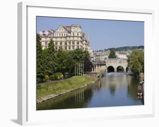 Pulteney Bridge and River Avon, Bath, UNESCO World Heritage Site, Avon, England, UK, Europe-Jeremy Lightfoot-Framed Photographic Print