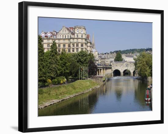 Pulteney Bridge and River Avon, Bath, UNESCO World Heritage Site, Avon, England, UK, Europe-Jeremy Lightfoot-Framed Photographic Print