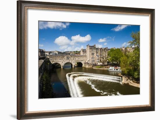 Pulteney Bridge over the River Avon, Bath, Avon and Somerset, England, United Kingdom, Europe-Matthew Williams-Ellis-Framed Photographic Print
