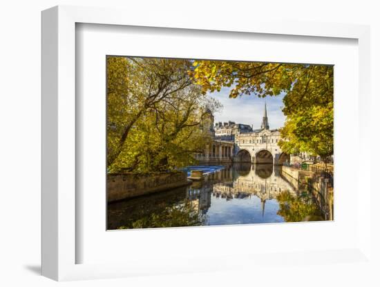 Pulteney Bridge Reflected in the River Avon, Bath, Somerset, England, United Kingdom-Billy Stock-Framed Photographic Print