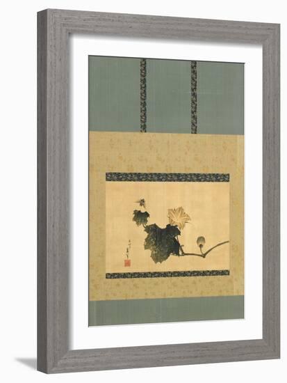 Pumpkin and Vine and Horse Fly, Edo Period, C.1825-Katsushika Hokusai-Framed Giclee Print