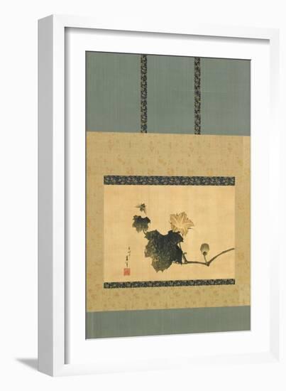 Pumpkin and Vine and Horse Fly, Edo Period, C.1825-Katsushika Hokusai-Framed Giclee Print
