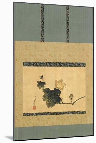 Pumpkin and Vine and Horse Fly, Edo Period, C.1825-Katsushika Hokusai-Mounted Giclee Print