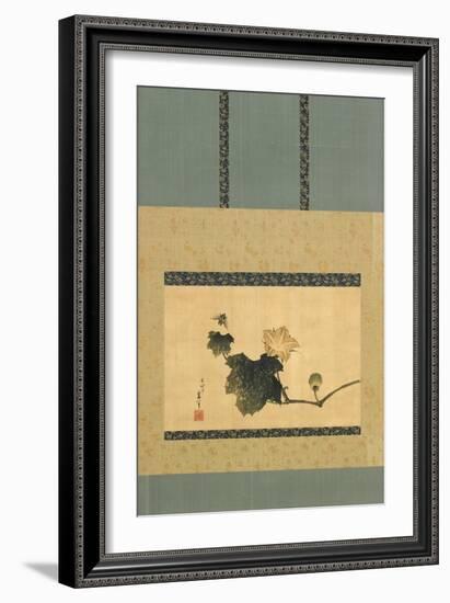 Pumpkin and Vine and Horse Fly, Edo Period, C.1825-Katsushika Hokusai-Framed Giclee Print