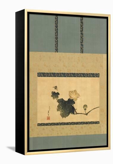 Pumpkin and Vine and Horse Fly, Edo Period, C.1825-Katsushika Hokusai-Framed Premier Image Canvas