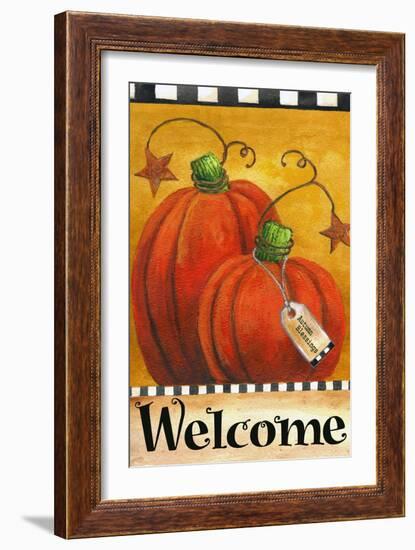 Pumpkin Autumn Welcome-Melinda Hipsher-Framed Giclee Print