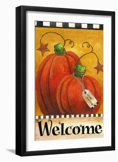 Pumpkin Autumn Welcome-Melinda Hipsher-Framed Giclee Print