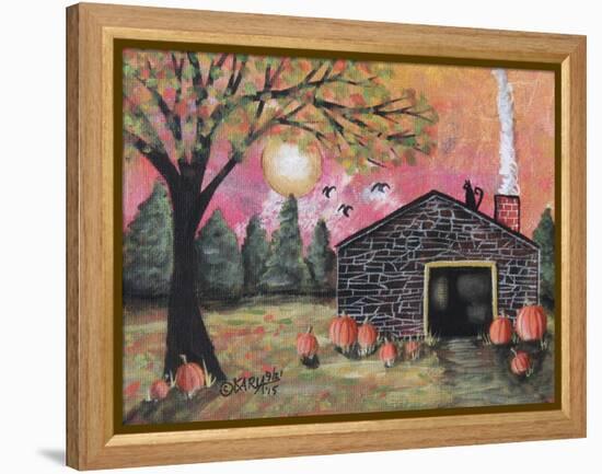 Pumpkin Barn 1-Karla Gerard-Framed Premier Image Canvas