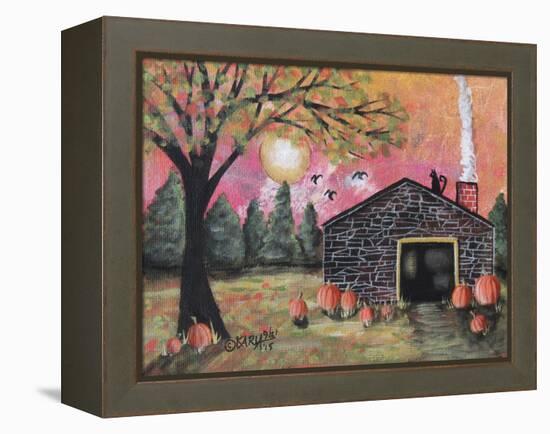 Pumpkin Barn 1-Karla Gerard-Framed Premier Image Canvas