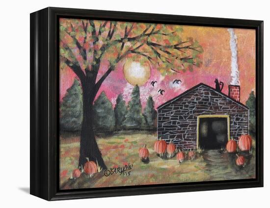 Pumpkin Barn 1-Karla Gerard-Framed Premier Image Canvas