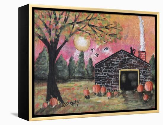 Pumpkin Barn 1-Karla Gerard-Framed Premier Image Canvas