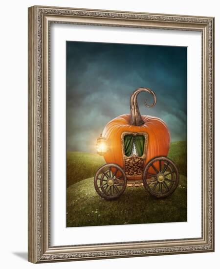 Pumpkin Carriage-egal-Framed Art Print