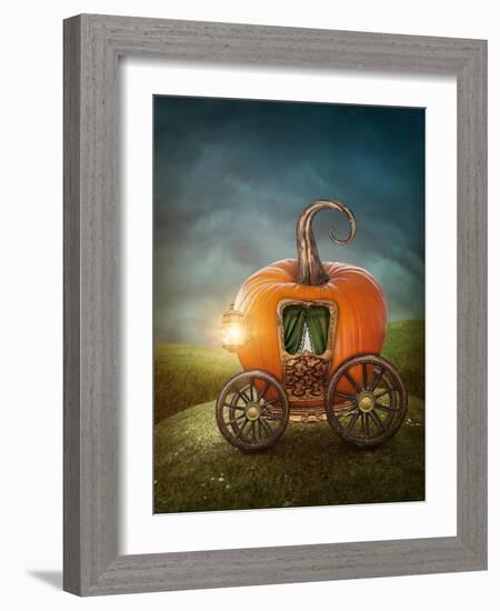 Pumpkin Carriage-egal-Framed Art Print