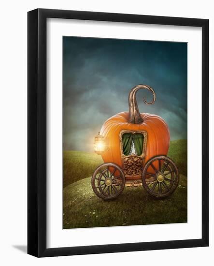 Pumpkin Carriage-egal-Framed Art Print