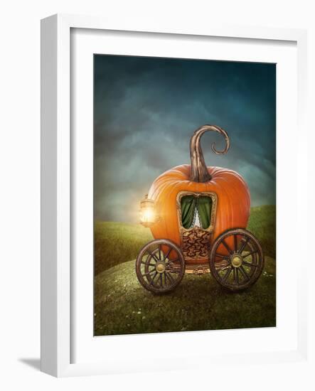 Pumpkin Carriage-egal-Framed Art Print