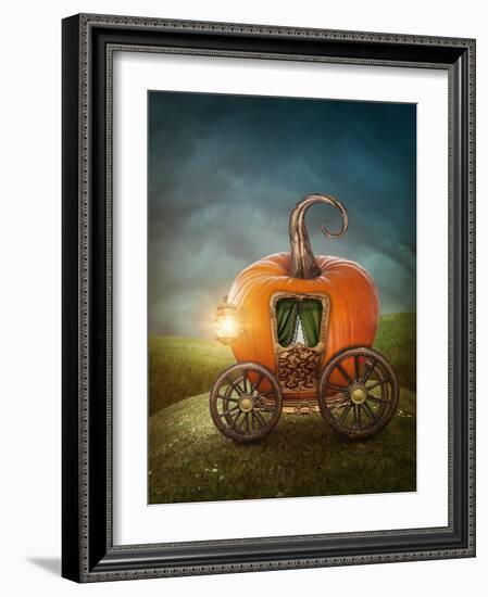 Pumpkin Carriage-egal-Framed Art Print