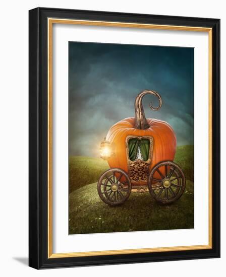 Pumpkin Carriage-egal-Framed Art Print