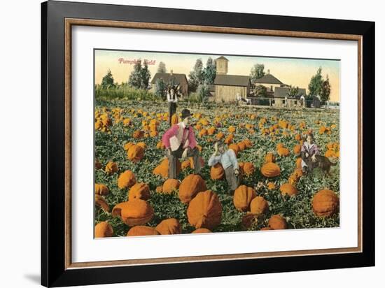 Pumpkin Field-null-Framed Art Print